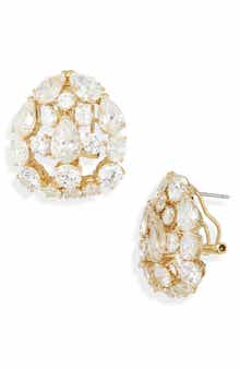 Nadri Halle Button Stud Earrings