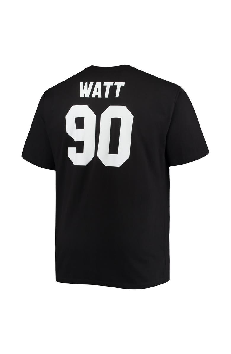 FANATICS Men's Fanatics Branded T.J. Watt Black Pittsburgh Steelers Big & Tall Player Name & Number T-Shirt, Alternate, color, 