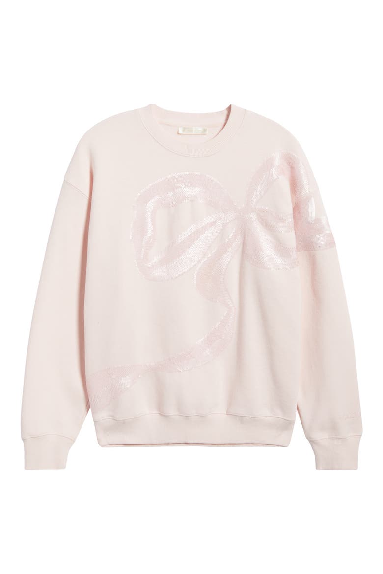 Palo Sequin Embellished Cotton Blend Sweatshirt, Alternate, color, WISTFUL PINK