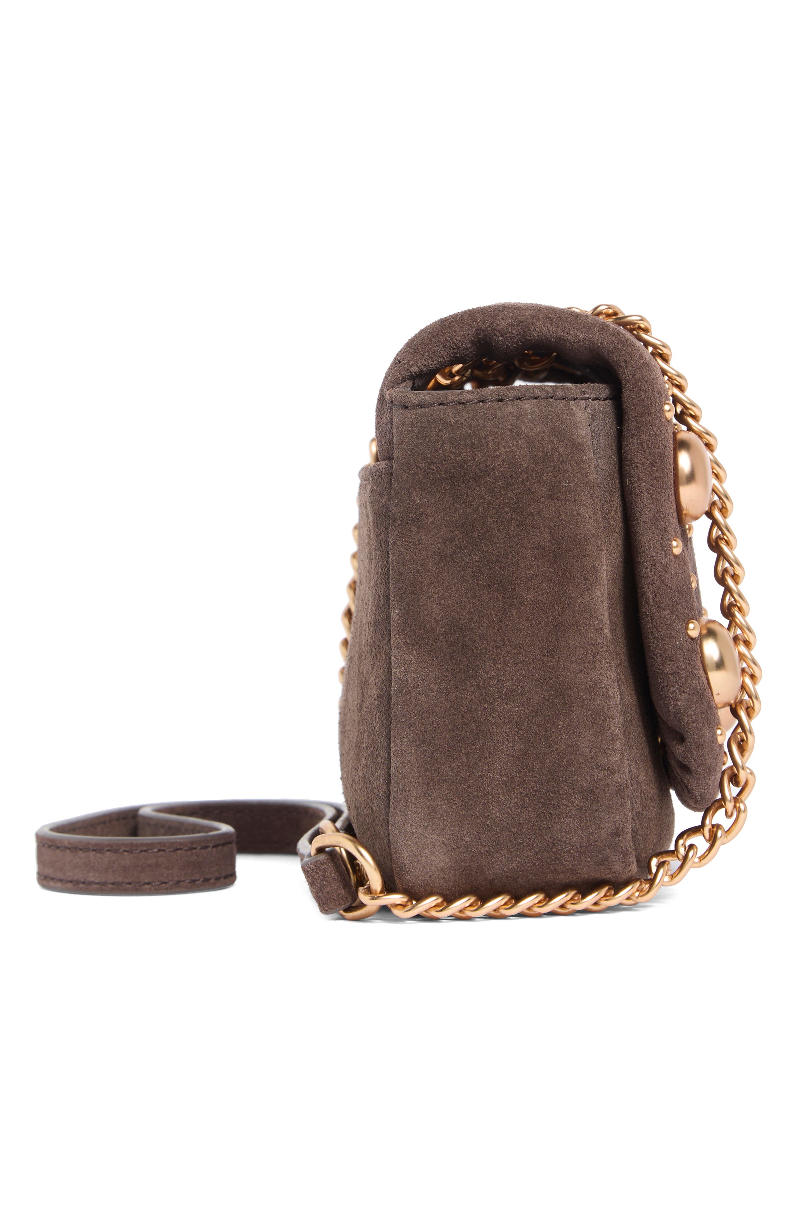Kiara Convertible Leather Shoulder Bag, Alternate, color, DARK BROWN