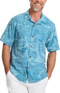 Tommy Bahama Coastal Ease IslandZone® Palms Print Camp Shirt