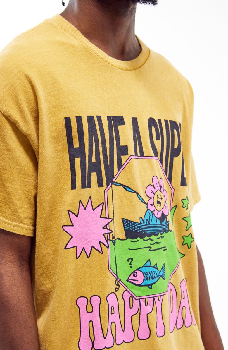 BDG Urban Outfitters Have a Super Happy Day Oversize Graphic Tee, Alternate, color,