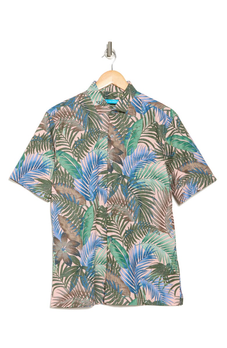 Tori Richard Canopy Short Sleeve Cotton Button-Up Shirt, Alternate, color,