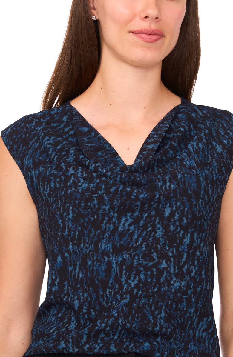 Halogen<sup>®</sup> Wave Texture Cowl Neck Top, Alternate, color, Rich Black