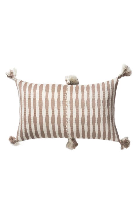 Antigua Classic Striped Handwoven Cotton Throw Pillow