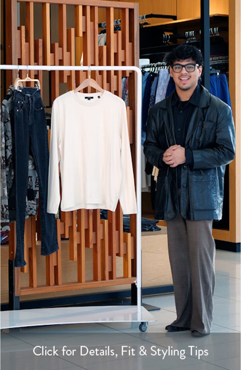 Long Sleeve Cotton & Modal Blend T-Shirt, sales video thumbnail