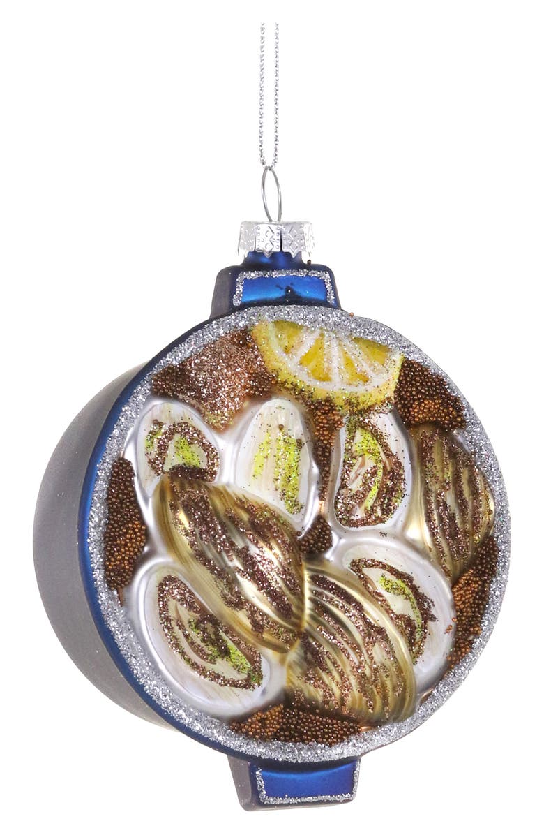 Cody Foster & Co. Clams Glass Ornament, Main, color, Multi