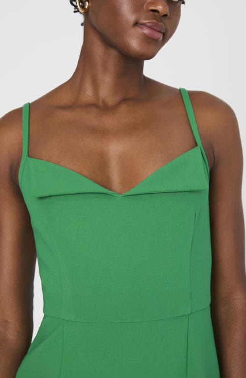 French Connection Whisper Foldover Minidress In Green Tambourine