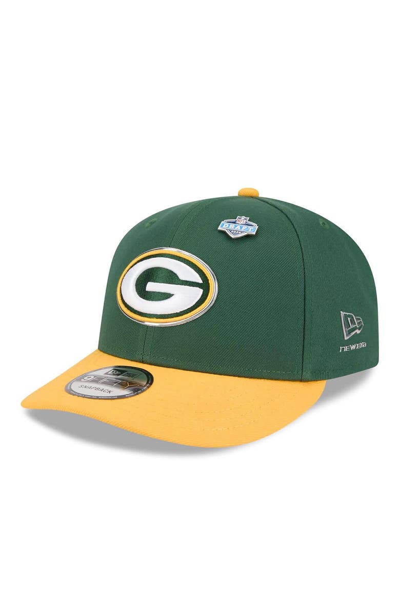 New Era Men's New Era  Green/Gold Green Bay Packers 2026 NFL Draft On Stage Pre-Curved 9FIFTY Snapback Hat, Main, color, Green
