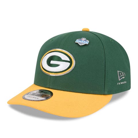 Men's New Era  Green/Gold Green Bay Packers 2026 NFL Draft On Stage Pre-Curved 9FIFTY Snapback Hat