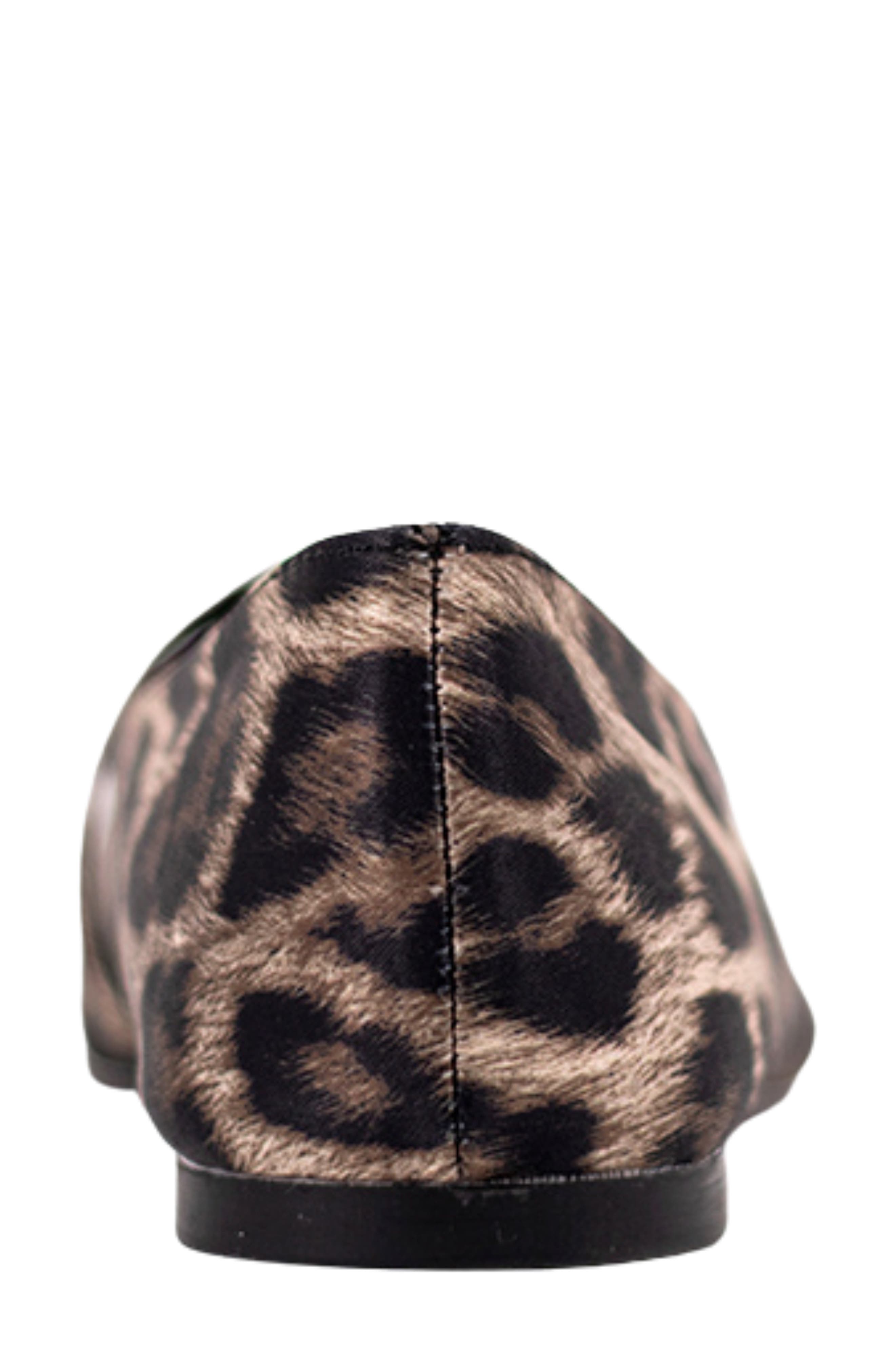 Adele Mary Jane Flat, Alternate, color, LEOPARD SATIN
