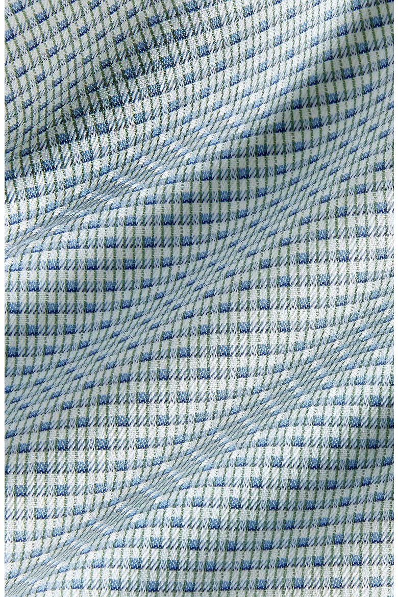 Trim Fit Micro Dobby Cotton Dress Shirt, Alternate, color, SAGE/ BLUE