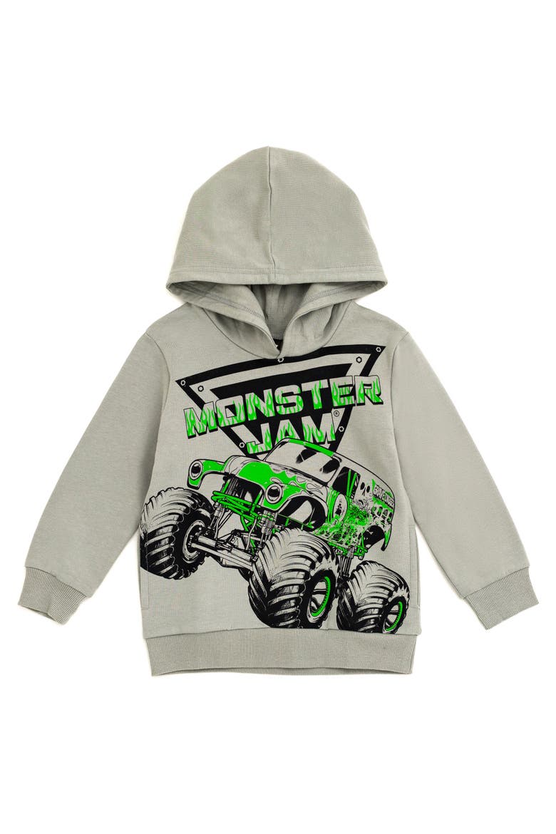 Fleece 2-Piece Hoodie and Pants Set, Alternate, color, Grey Grave Digger