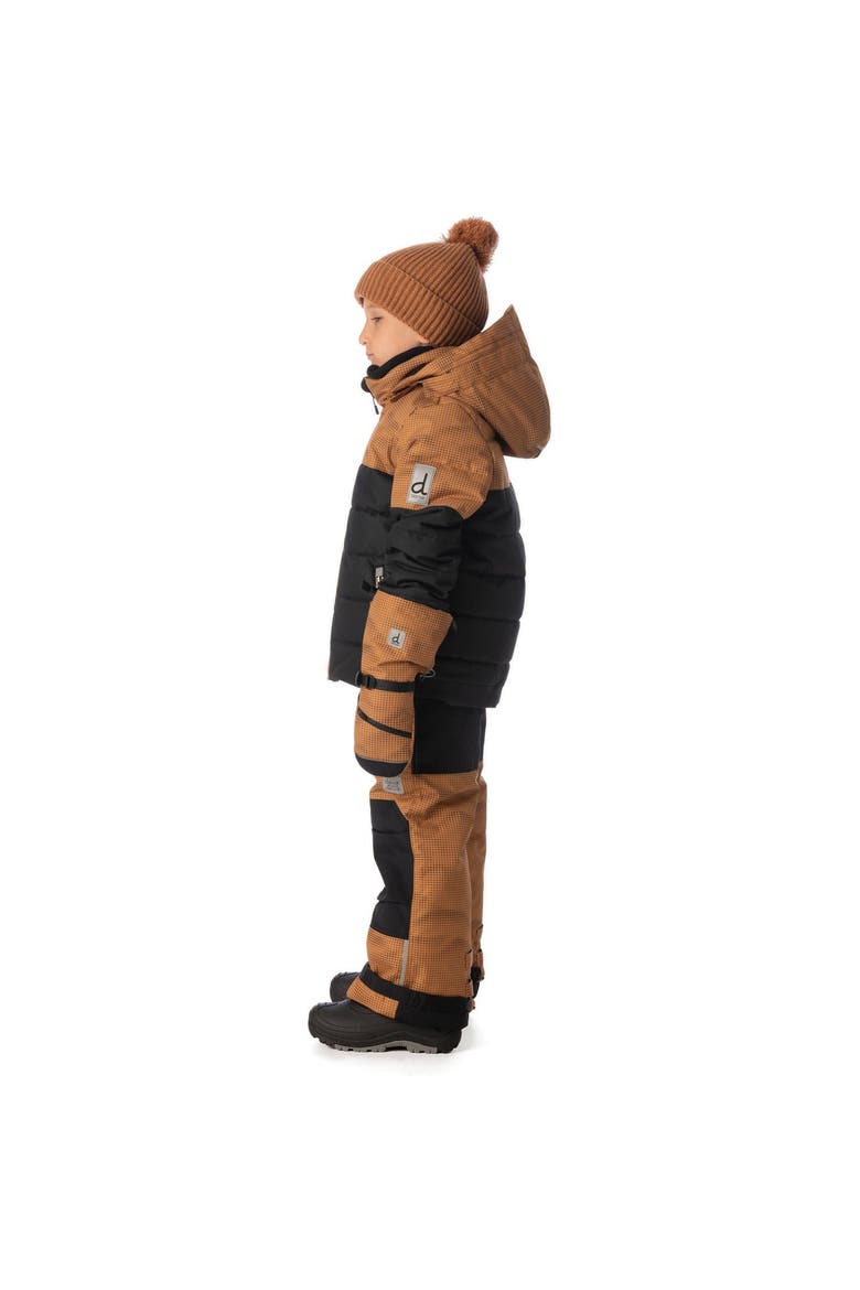 Reinforced Jacket & Pants Neckwarmer Two Piece Snowsuit, Alternate, color, Brown and Black