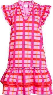 SUGARLIPS Darvy Check Shift Minidress