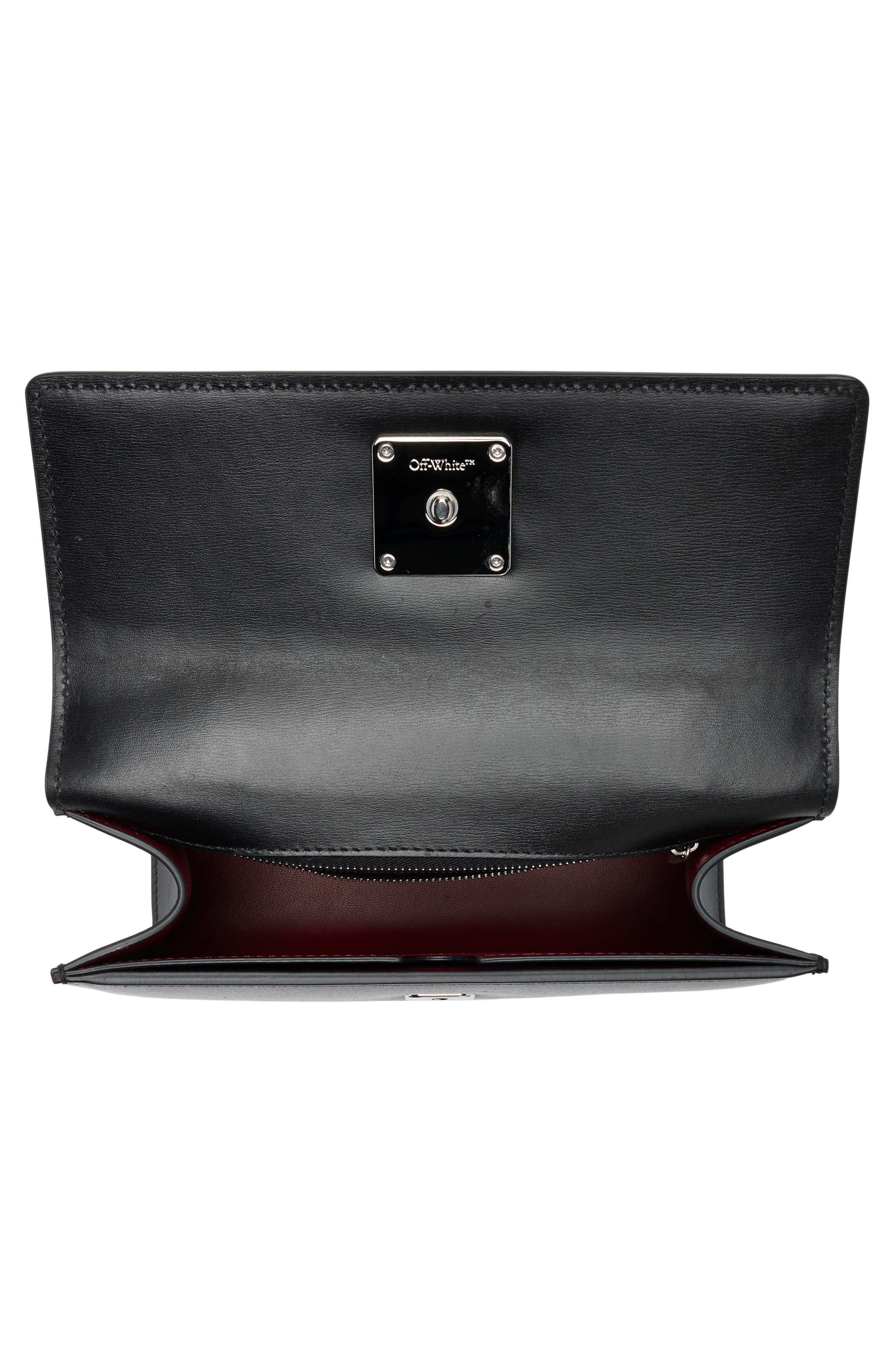 Off-White Jitney 1.4 Top Handle Leather Crossbody, Alternate, color, 