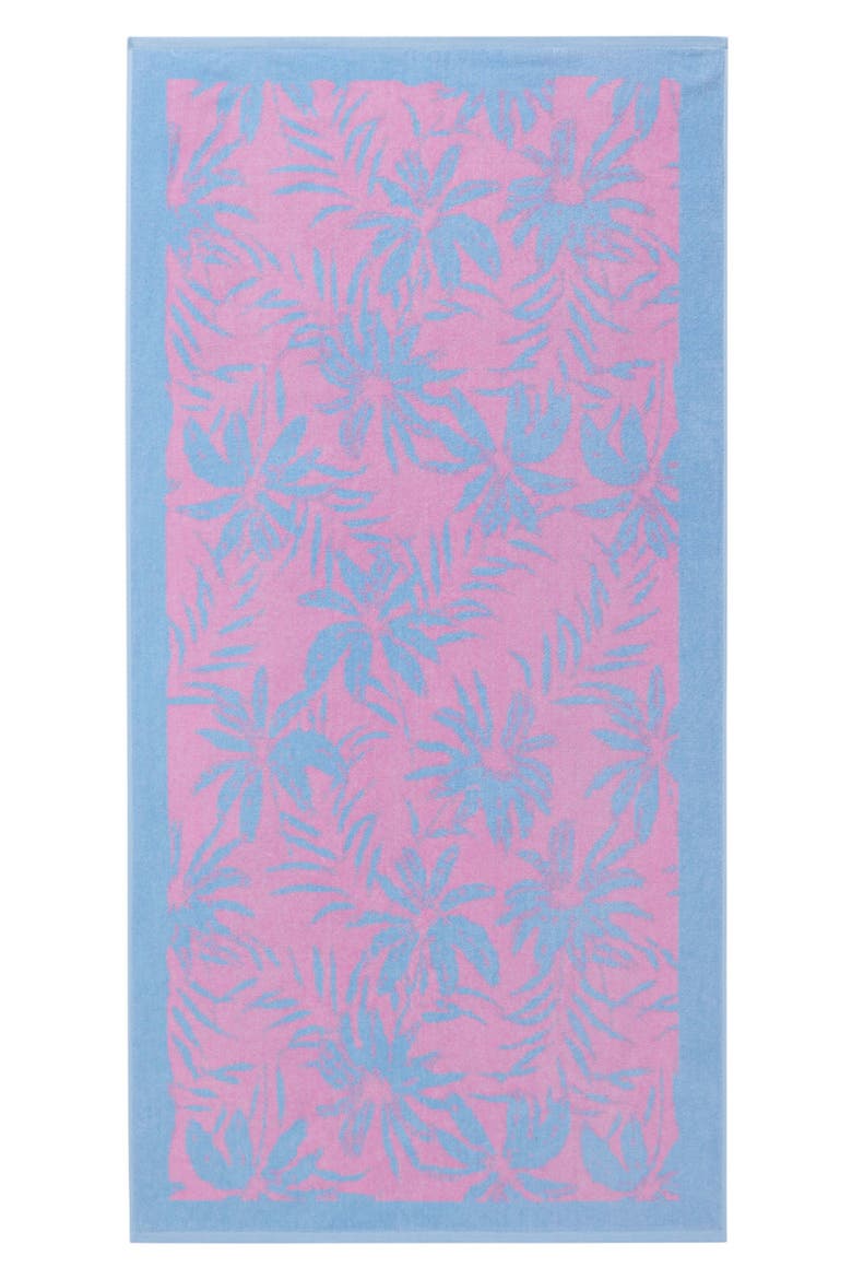 Palm Bliss Cotton Beach Towel, Main, color, PALM BLISS