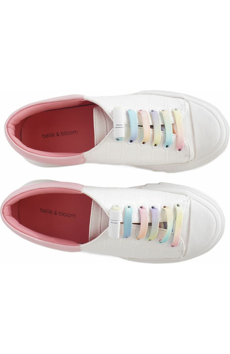 Belle & Bloom Just A Little Dream Croc Leather Sneaker, Alternate, color, White