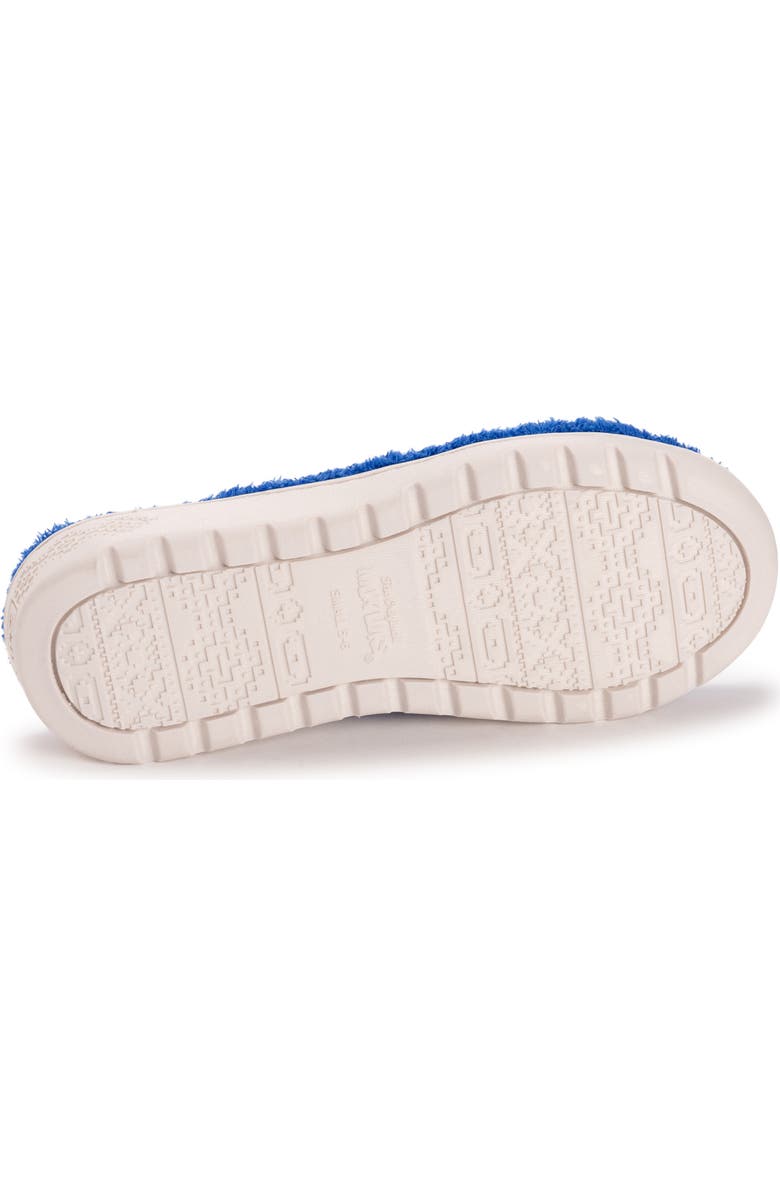 MUK LUKS Cloud Ribbed Terry Double Strap Slide Slipper, Alternate, color, Blue