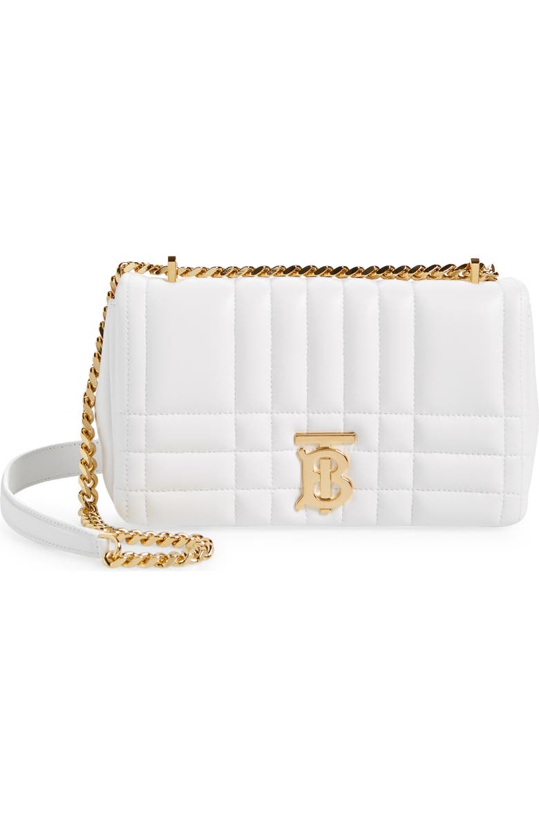 Burberry Small Lola TB Quilted Leather Shoulder Bag, Main, color,