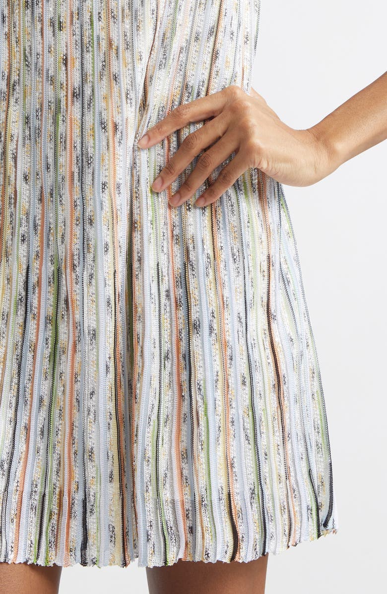 Missoni Sequin Space Dye Sweater Dress, Alternate, color, Light Bs Orange Green Tns