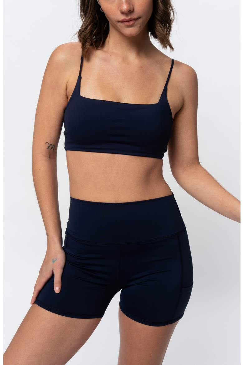 Ready High-Waisted Shorts, Main, color, Navy