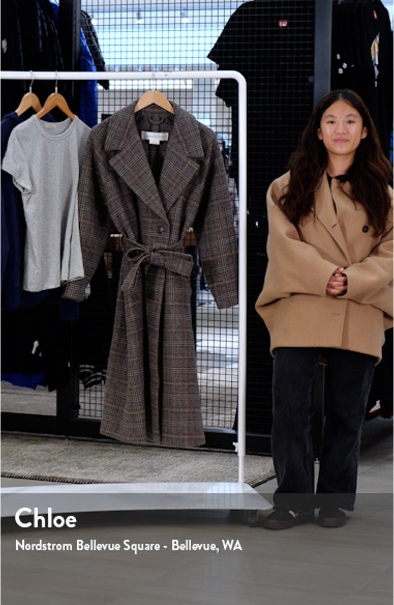 Plaid Winter Trench Coat, sales video thumbnail