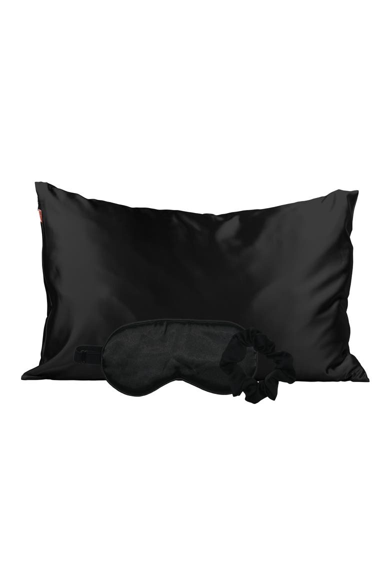 Satin Sleep Set (Nordstrom Exclusive), Main, color, BLACK