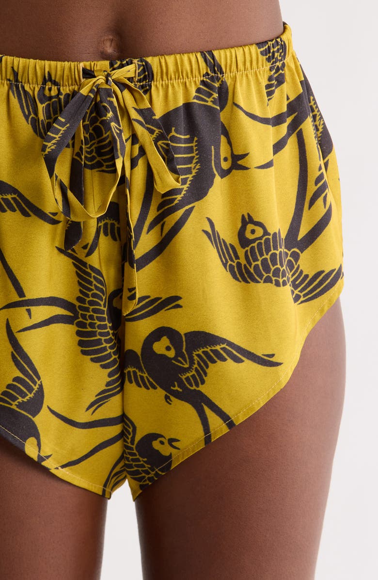 KILO BRAVA Sateen Fringe Pajamas, Alternate, color, Antique Swallows