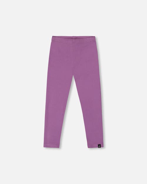 Deux Par Deux Super Soft Ribbed Leggings In Purple