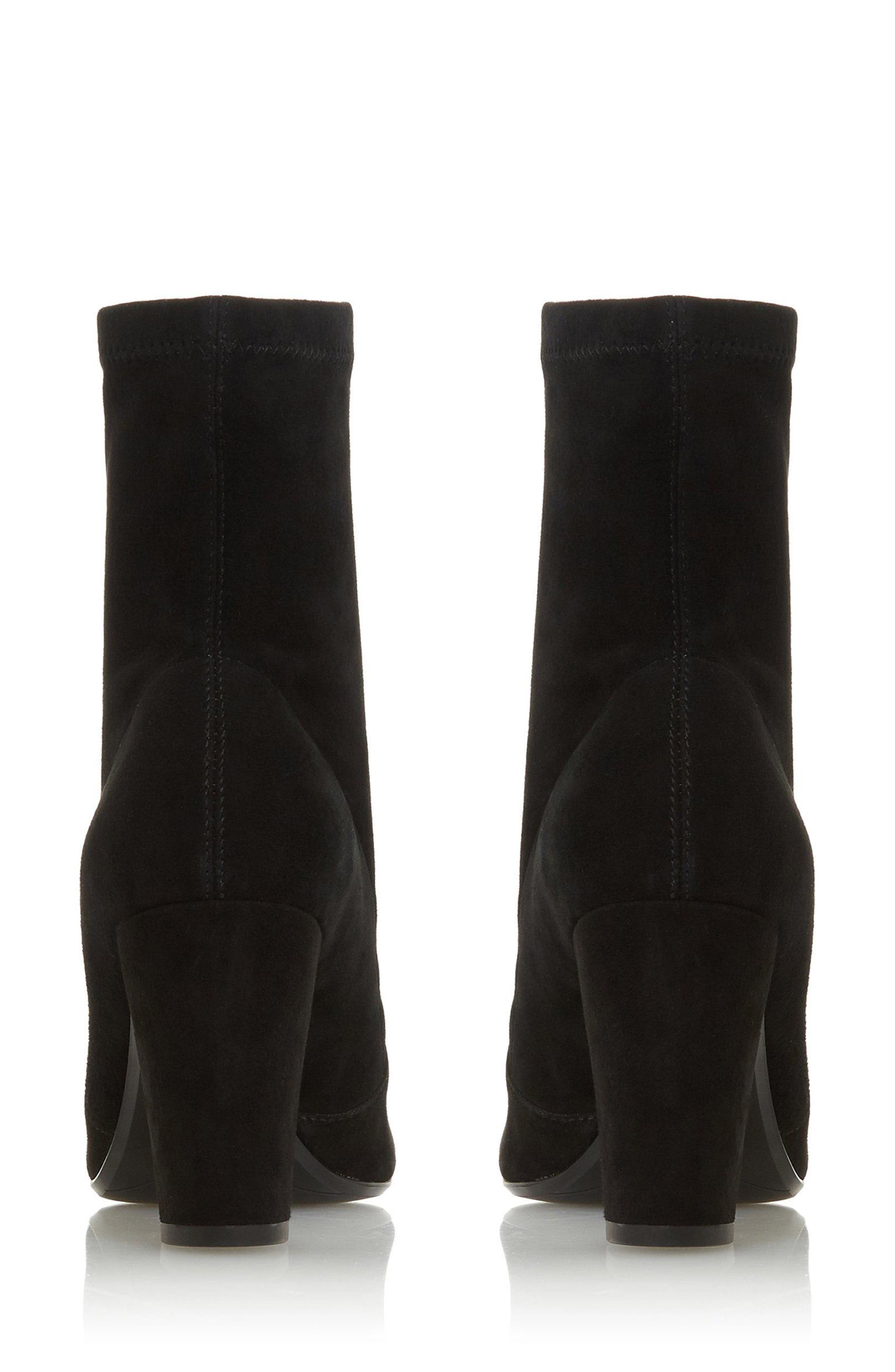 Dune London Opticals Stretch Bootie, Alternate, color, Black