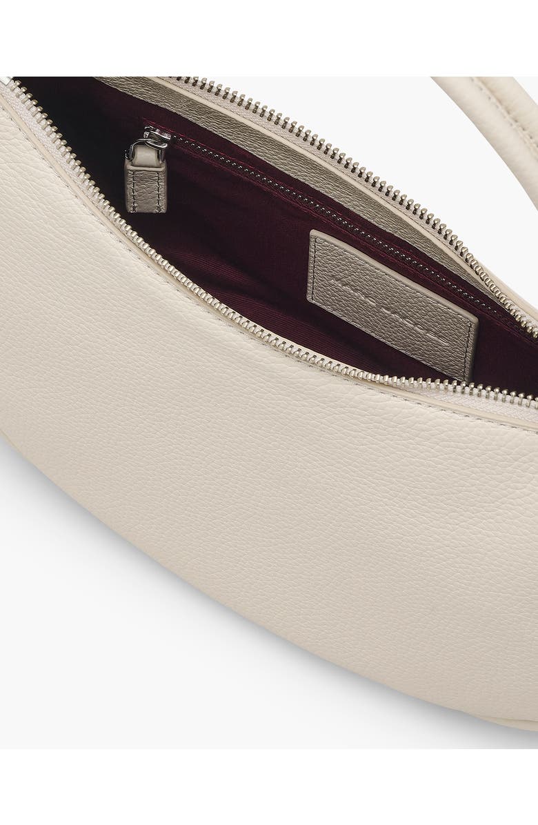 Marc Jacobs The Dual Mini Crescent Leather Shoulder Bag, Alternate, color, Cloud White