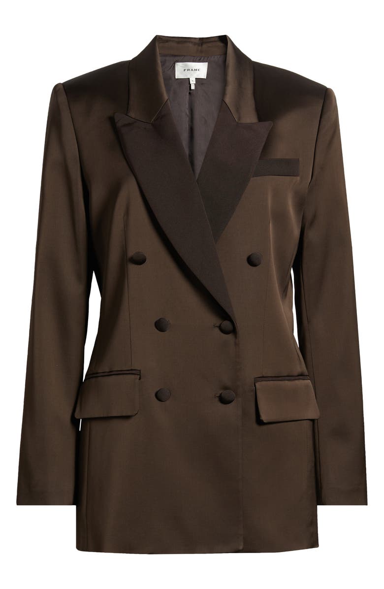 FRAME Mixed Media Double Breasted Jacket, Alternate, color, 