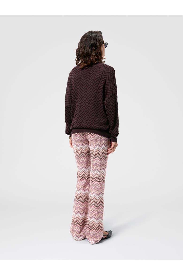 Snake Motif Viscose Flare Trousers, Alternate, color, Pink & Multicoloured