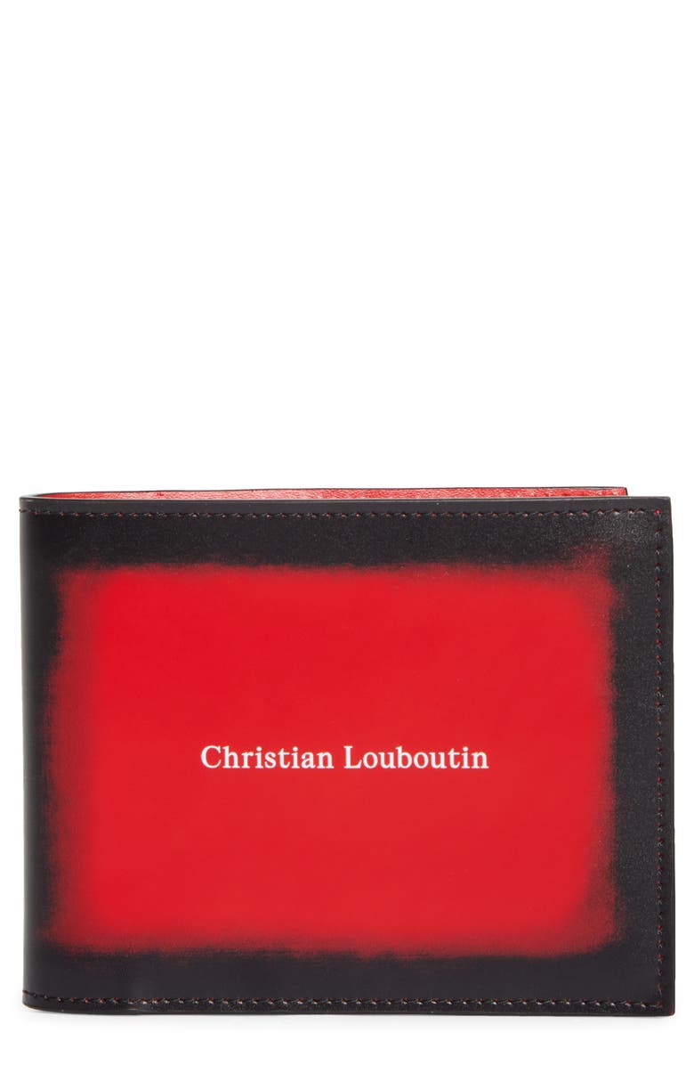 Christian Louboutin Canopy Leather Bifold Wallet with Money Clip, Main, color, Loubi