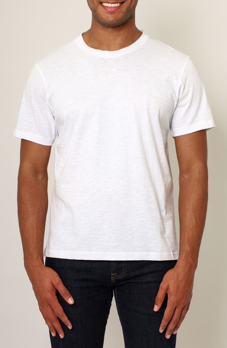 VELLAPAIS Cayanne Crewneck Cotton T-Shirt, Main, color, White