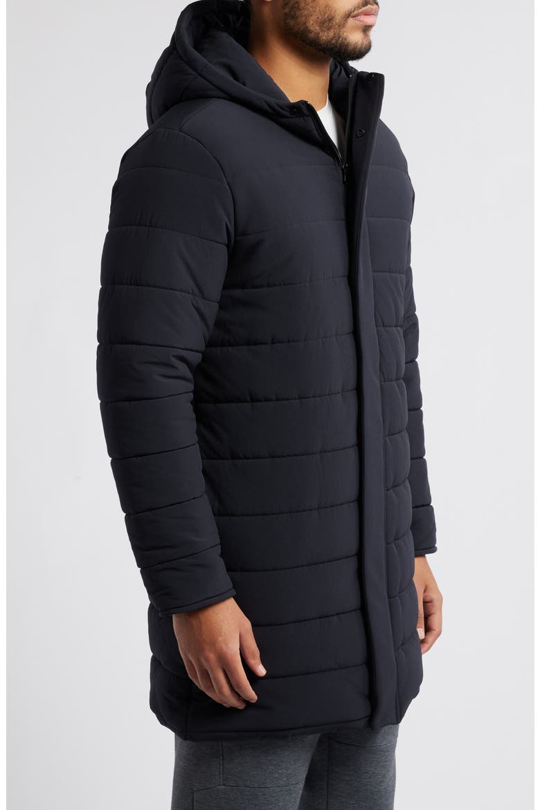 Raid Longline Puffer Jacket, Alternate, color, BLACK