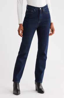 Kristy High Waist Slim Straight Leg Jeans