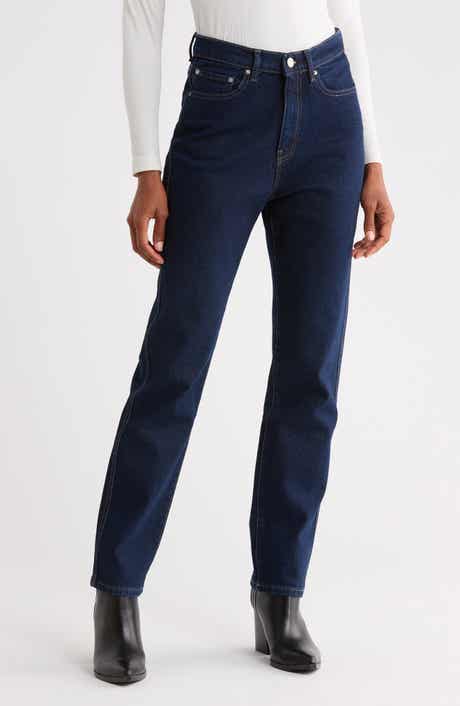 Kristy High Waist Slim Straight Leg Jeans