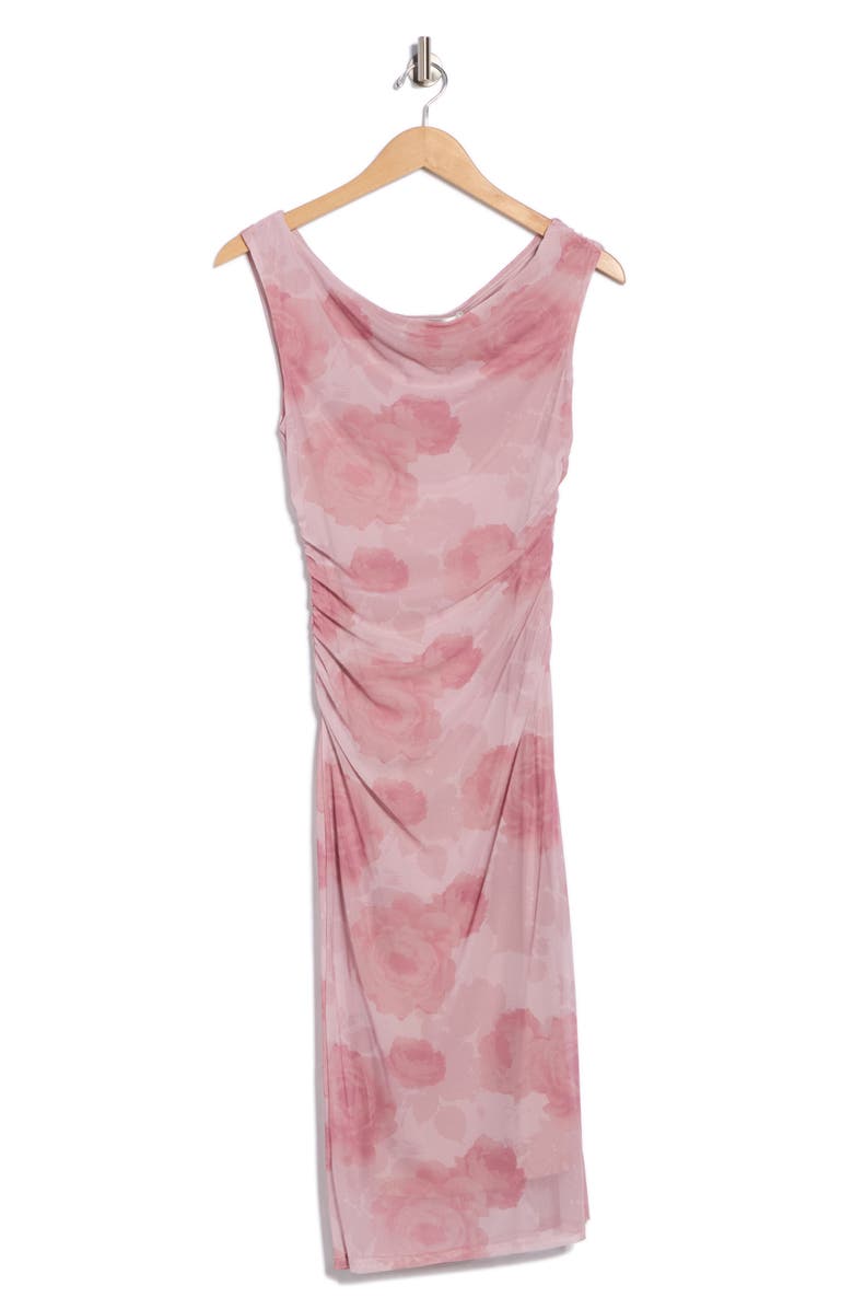 Madden Girl Asymmetric One Shoulder Midi Dress, Alternate, color, Mauve Combo