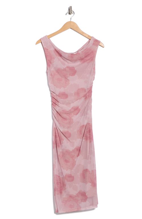 Madden Girl Asymmetric One Shoulder Midi Dress In Pink