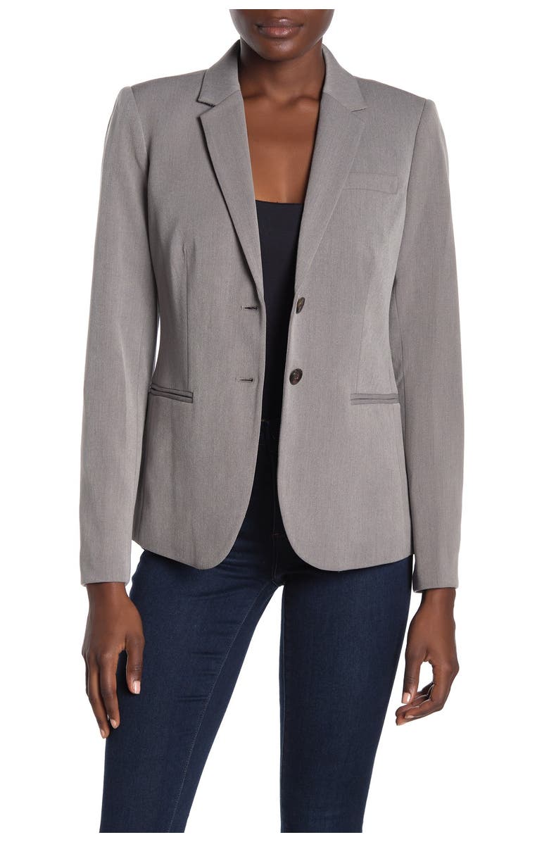 Magaschoni Long Sleeve Notch Collar Two Button Blazer, Main, color,