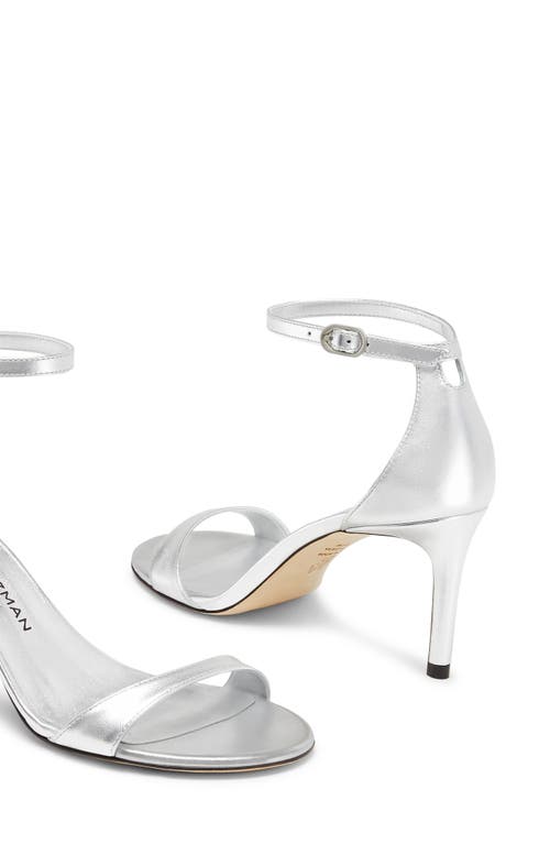 Stuart Weitzman , Nudistsong, Last Chance, White, Patent In Silver