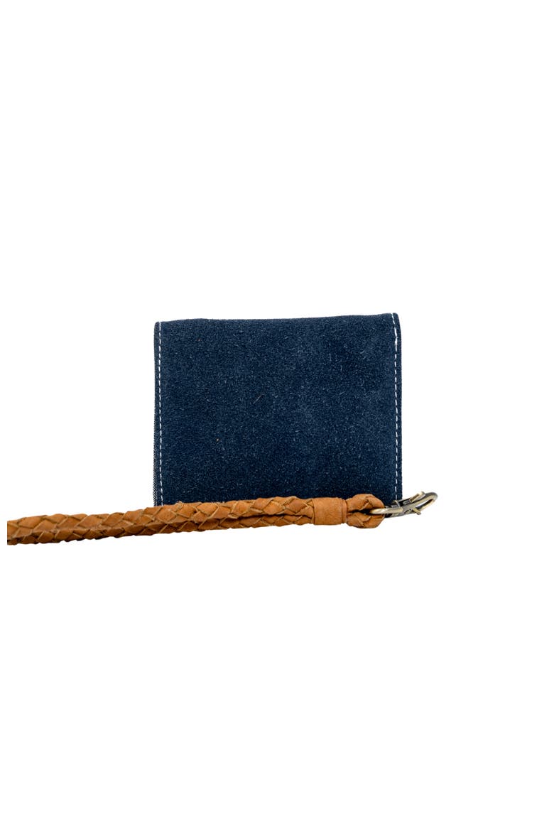 Leather Trifold Wallet, Alternate, color, Blue