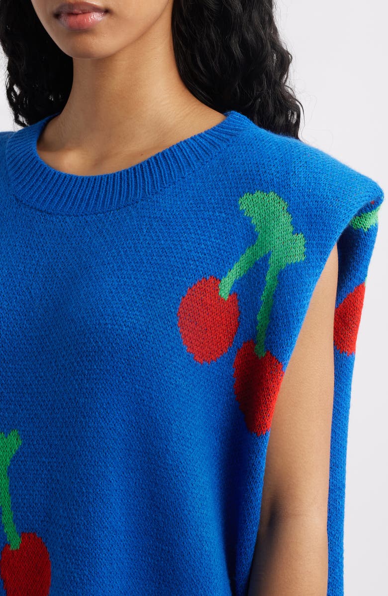 Dressed in Lala Cherry Pie Sleeveless Knit Maxi Dress, Alternate, color, Blue Cherry