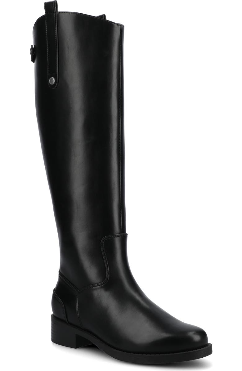 Journee Collection Gema Knee High Boot, Main, color, Black