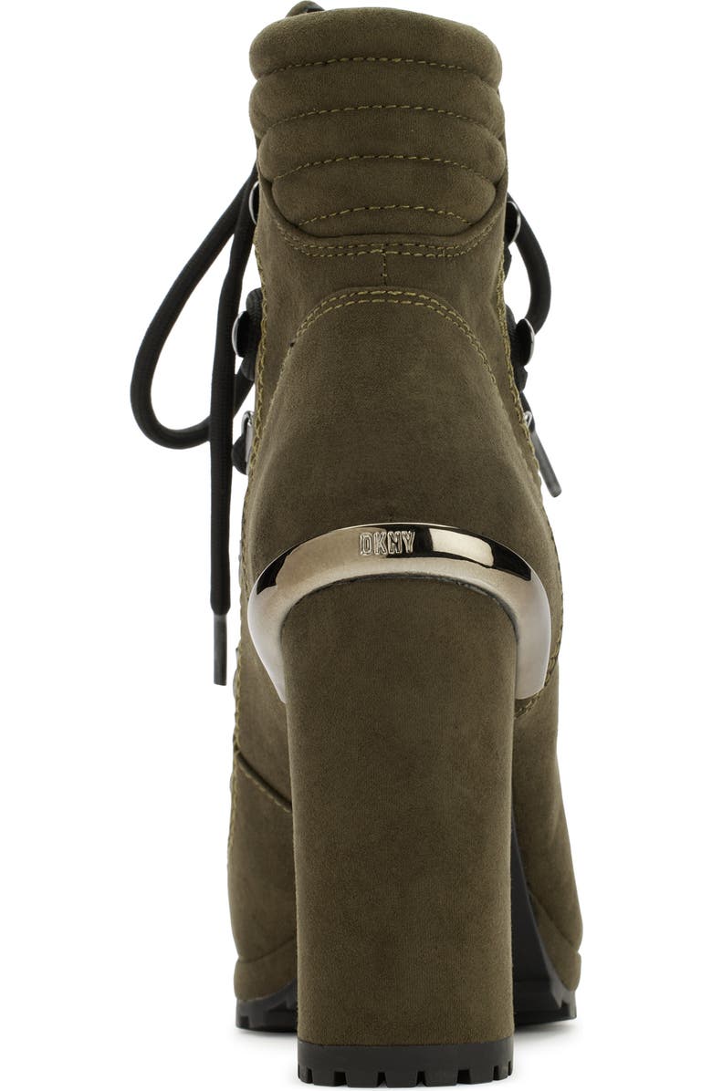 DKNY Linni Lace-Up Platform Bootie, Alternate, color, Military