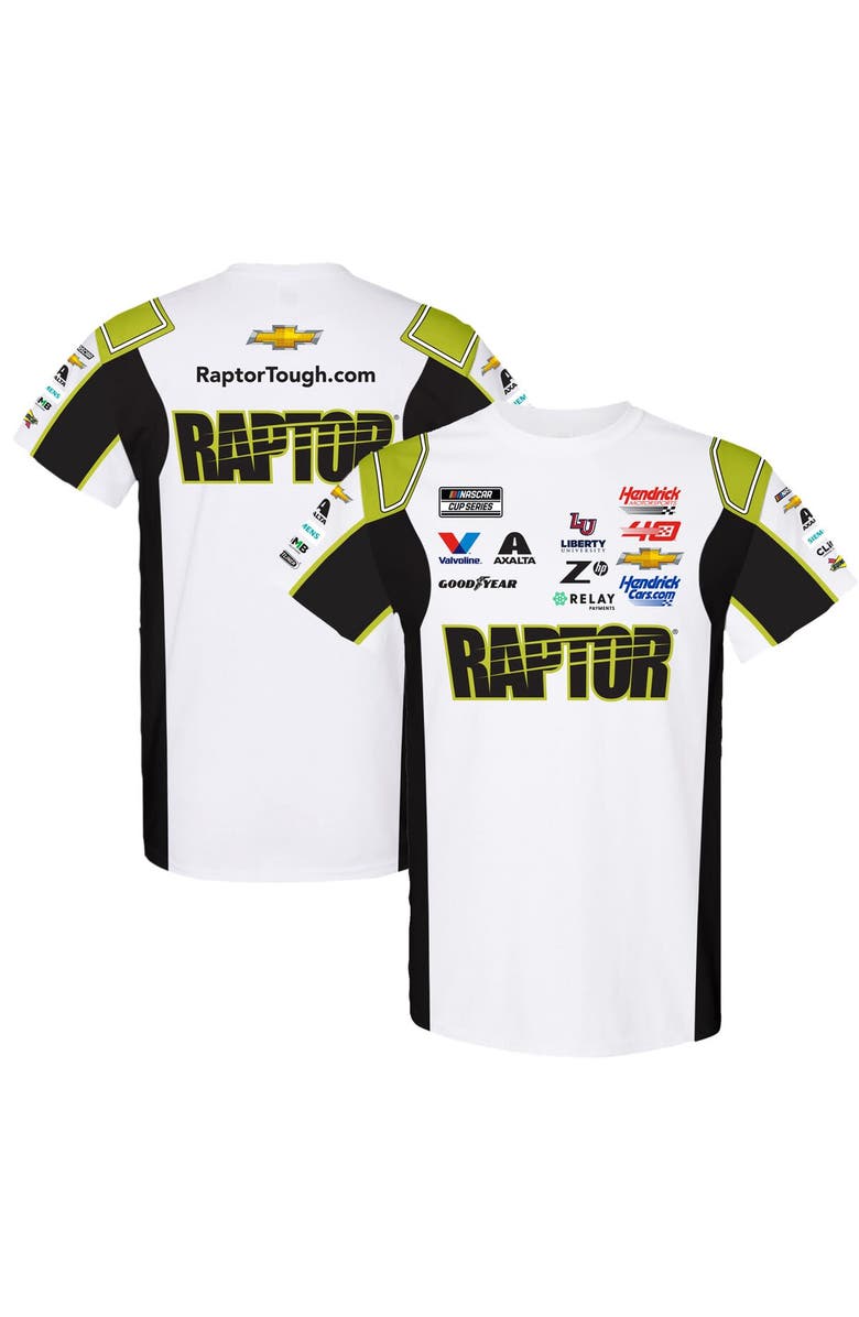 HENDRICK MOTORSPORTS TEAM COLLECTION Men's Hendrick Motorsports Team Collection White/Black William Byron Raptor Uniform T-Shirt, Main, color,