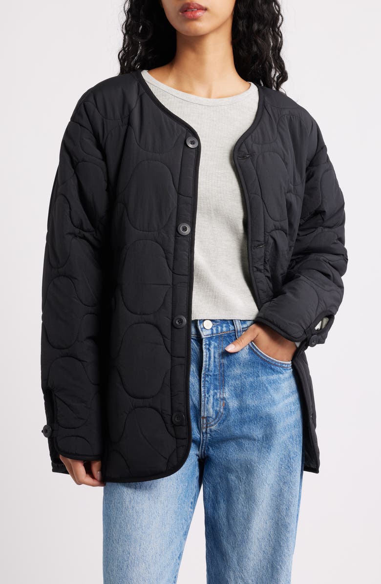 Alpha Industries Reversible ALS/92 Mod Quilted Liner Jacket, Main, color, Black