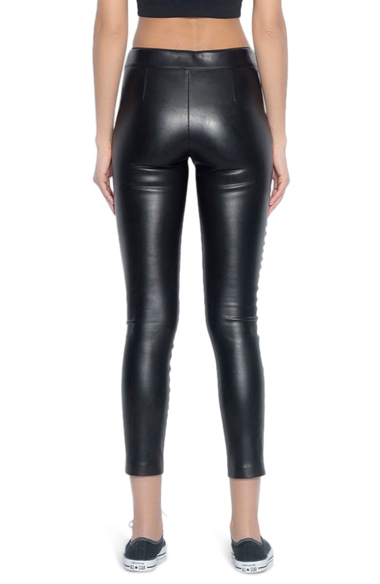 Susana Monaco Faux Leather Crop Pants, Alternate, color, 